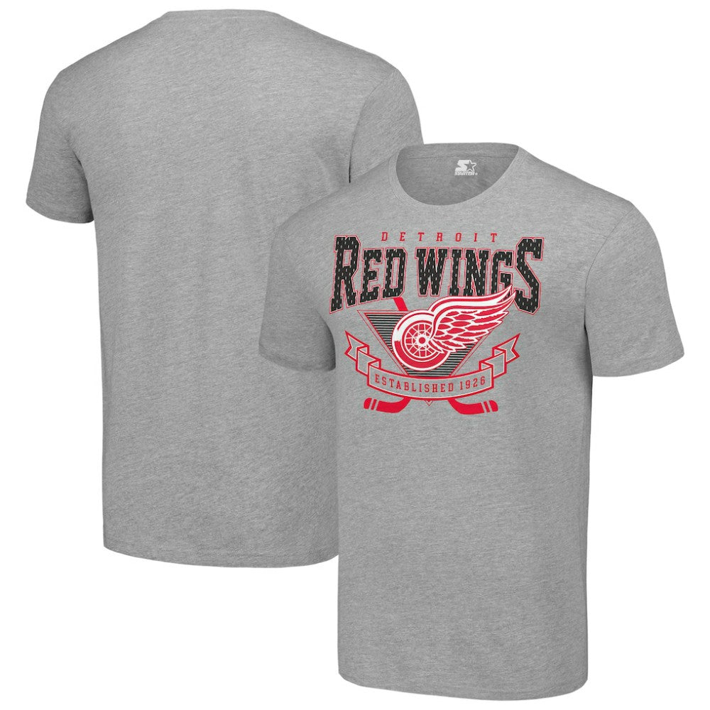 Detroit Red Wings Starter Team Logo Graphic T-Shirt - Heather Gray T-shirts