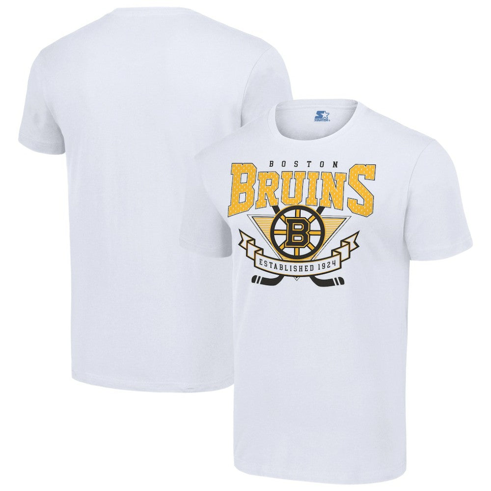 Boston Bruins Starter Team Logo Graphic T-Shirt - White T-shirts