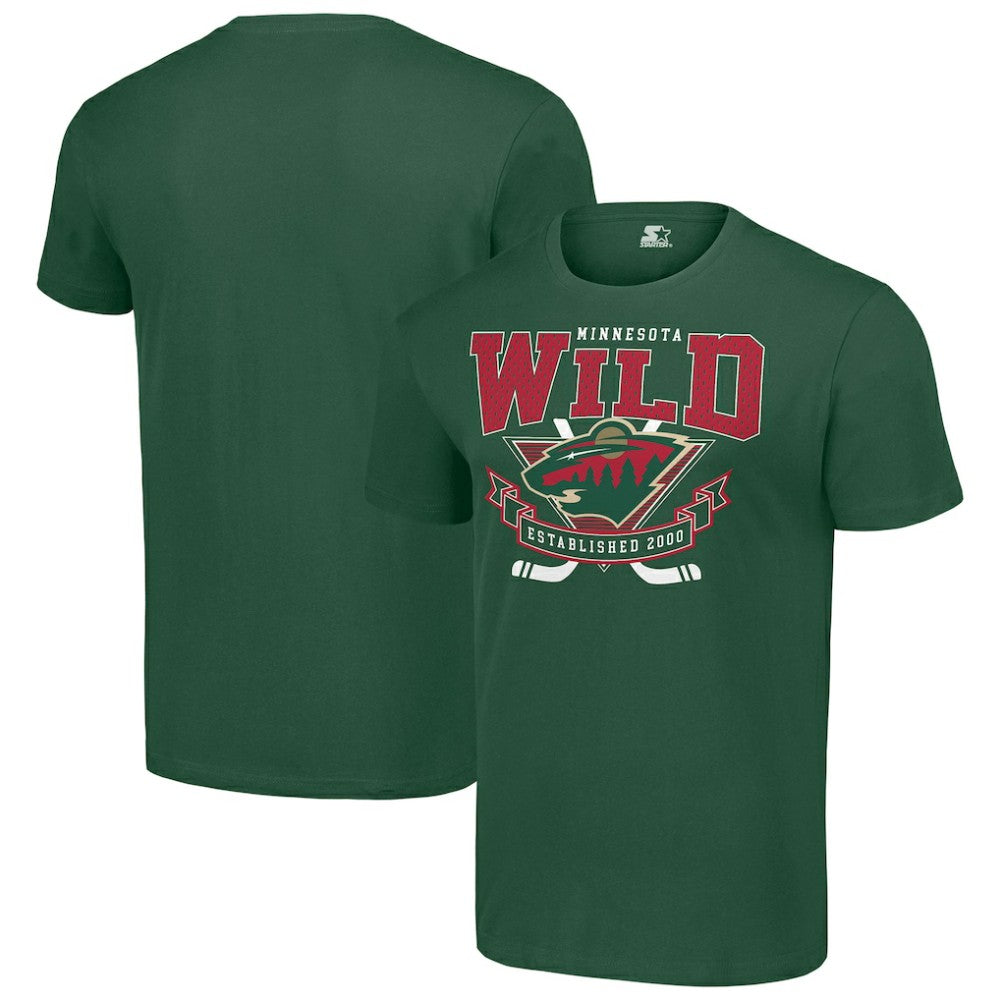 Minnesota Wild Starter Team Logo Graphic T-Shirt - Green T-shirts