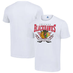 Chicago Blackhawks Starter Team Logo Graphic T-Shirt - White T-shirts