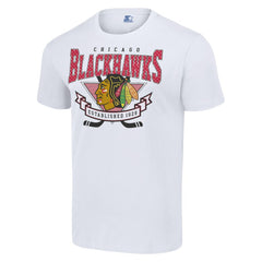 Chicago Blackhawks Starter Team Logo Graphic T-Shirt - White T-shirts