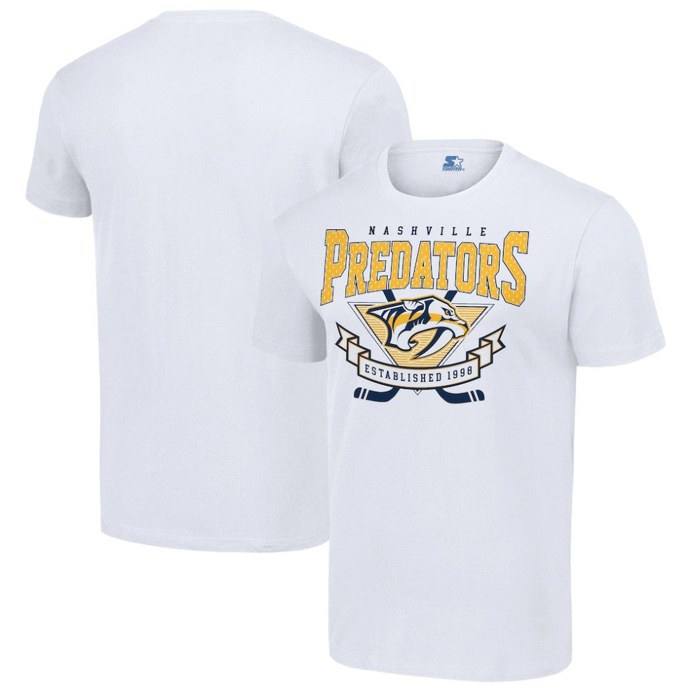 Nashville Predators Starter Team Logo Graphic T-Shirt - White T-shirts