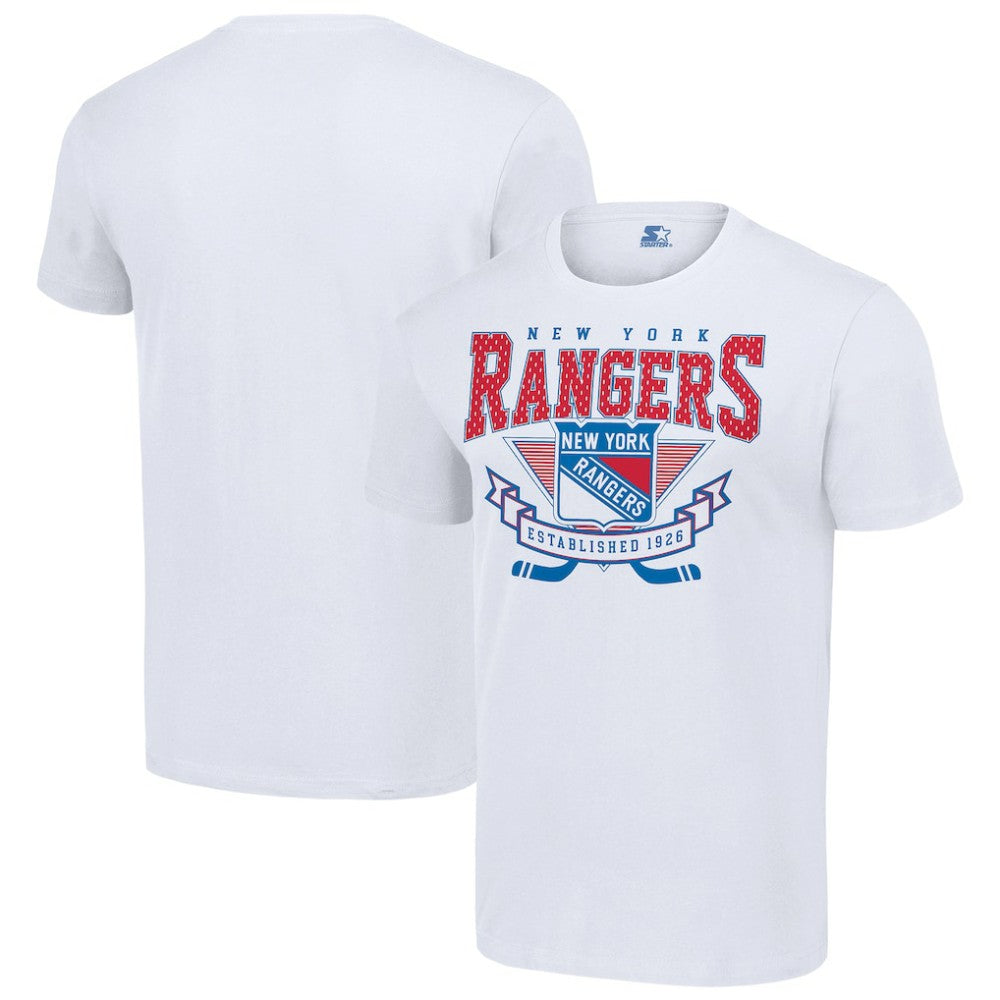 New York Rangers Starter Team Logo Graphic T-Shirt - White T-shirts