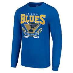 St. Louis Blues Starter Team Logo Graphic Long Sleeve T-Shirt - Blue T-shirts