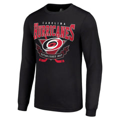 Carolina Hurricanes Starter Team Logo Graphic Long Sleeve T-Shirt - Black T-shirts