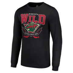 Minnesota Wild Starter Team Logo Graphic Long Sleeve T-Shirt - Black T-shirts