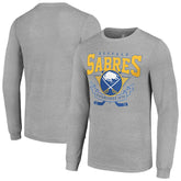 Buffalo Sabres Starter '80s Inspired Team Logo Long Sleeve T-Shirt - Heather Gray T-shirts