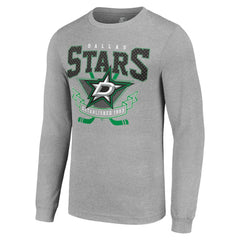 Dallas Stars Starter '80s Inspired Team Logo Long Sleeve T-Shirt - Heather Gray T-shirts