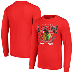 Chicago Blackhawks Starter Team Logo Graphic Long Sleeve T-Shirt - Red T-shirts