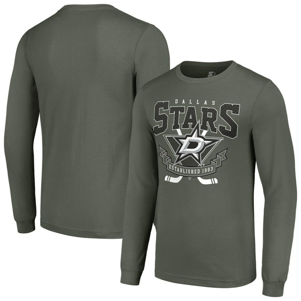 Dallas Stars Starter Team Logo Graphic Long Sleeve T-Shirt - Olive T-shirts