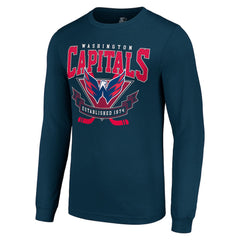 Washington Capitals Starter Team Logo Graphic Long Sleeve T-Shirt - Navy T-shirts