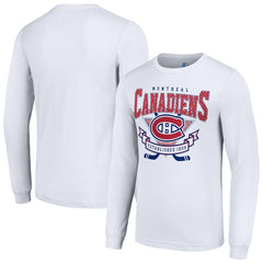 Montreal Canadiens Starter Team Logo Graphic Long Sleeve T-Shirt - White T-shirts
