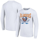 New York Islanders Starter Team Logo Graphic Long Sleeve T-Shirt - White T-shirts