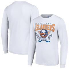 New York Islanders Starter Team Logo Graphic Long Sleeve T-Shirt - White T-shirts