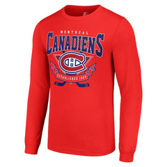 Montreal Canadiens Starter Team Logo Graphic Long Sleeve T-Shirt - Red T-shirts
