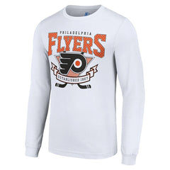 Philadelphia Flyers Starter Team Logo Graphic Long Sleeve T-Shirt - White T-shirts