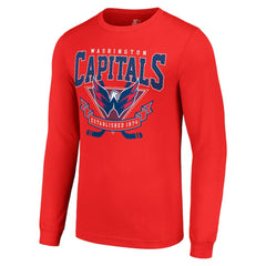 Washington Capitals Starter Team Logo Graphic Long Sleeve T-Shirt - Red T-shirts