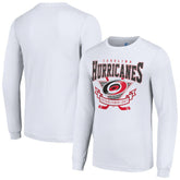 Carolina Hurricanes Starter Team Logo Graphic Long Sleeve T-Shirt - White T-shirts