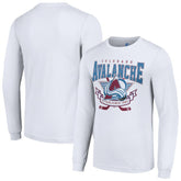 Colorado Avalanche Starter Team Logo Graphic Long Sleeve T-Shirt - White T-shirts