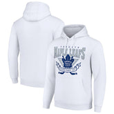 Toronto Maple Leafs Starter Team Logo Graphic Fleece Tri-Blend Pullover Hoodie - White Hoodies