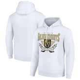 Vegas Golden Knights Starter Team Logo Graphic Fleece Tri-Blend Pullover Hoodie - White Hoodies