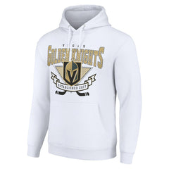 Vegas Golden Knights Starter Team Logo Graphic Fleece Tri-Blend Pullover Hoodie - White Hoodies