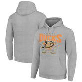 Anaheim Ducks Starter Team Logo Graphic Fleece Tri-Blend Pullover Hoodie - Heather Gray Hoodies