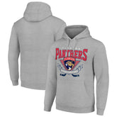 Florida Panthers Starter Team Logo Graphic Fleece Tri-Blend Pullover Hoodie - Heather Gray Hoodies
