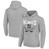 Los Angeles Kings Starter Team Logo Graphic Fleece Tri-Blend Pullover Hoodie - Heather Gray Hoodies