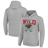 Minnesota Wild Starter Team Logo Graphic Fleece Tri-Blend Pullover Hoodie - Heather Gray Hoodies