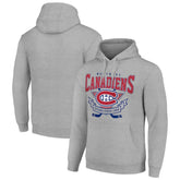 Montreal Canadiens Starter Team Logo Graphic Fleece Tri-Blend Pullover Hoodie - Heather Gray Hoodies