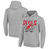 New Jersey Devils Starter Team Logo Graphic Fleece Tri-Blend Pullover Hoodie - Heather Gray Jerseys