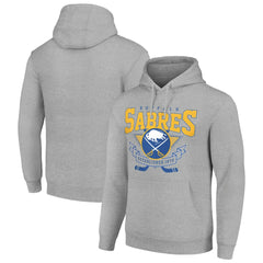 Buffalo Sabres Starter Team Logo Graphic Fleece Tri-Blend Pullover Hoodie - Heather Gray Hoodies