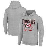 Carolina Hurricanes Starter Team Logo Graphic Fleece Tri-Blend Pullover Hoodie - Heather Gray Hoodies