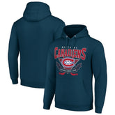 Montreal Canadiens Starter Team Logo Graphic Fleece Tri-Blend Pullover Hoodie - Navy Hoodies