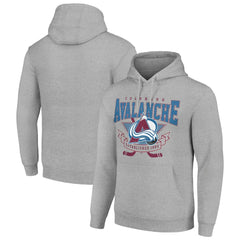 Colorado Avalanche Starter Team Logo Graphic Fleece Tri-Blend Pullover Hoodie - Heather Gray Hoodies
