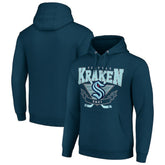 Seattle Kraken Starter Team Logo Graphic Fleece Tri-Blend Pullover Hoodie - Deep Sea Blue Hoodies