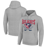 Columbus Blue Jackets Starter Team Logo Graphic Fleece Tri-Blend Pullover Hoodie - Heather Gray Hoodies