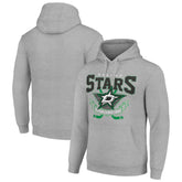 Dallas Stars Starter Team Logo Graphic Fleece Tri-Blend Pullover Hoodie - Heather Gray Hoodies