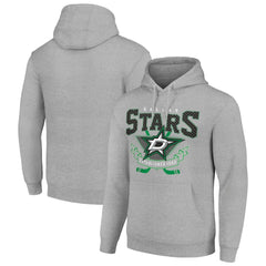 Dallas Stars Starter Team Logo Graphic Fleece Tri-Blend Pullover Hoodie - Heather Gray Hoodies