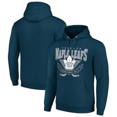 Toronto Maple Leafs Starter Team Logo Graphic Fleece Tri-Blend Pullover Hoodie - Navy Hoodies
