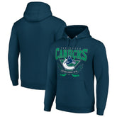 Vancouver Canucks Starter Team Logo Graphic Fleece Tri-Blend Pullover Hoodie - Navy Hoodies
