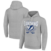 Tampa Bay Lightning Starter Team Logo Graphic Fleece Tri-Blend Pullover Hoodie - Heather Gray Hoodies