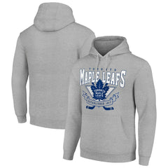 Toronto Maple Leafs Starter Team Logo Graphic Fleece Tri-Blend Pullover Hoodie - Heather Gray Hoodies