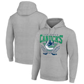 Vancouver Canucks Starter Team Logo Graphic Fleece Tri-Blend Pullover Hoodie - Heather Gray Hoodies