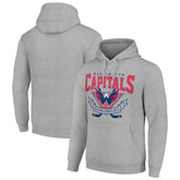 Washington Capitals Starter Team Logo Graphic Fleece Tri-Blend Pullover Hoodie - Heather Gray Hoodies