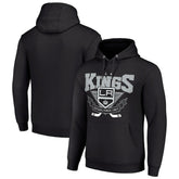 Los Angeles Kings Starter Team Logo Graphic Fleece Tri-Blend Pullover Hoodie - Black Hoodies