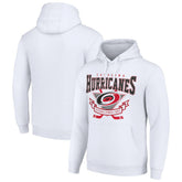 Carolina Hurricanes Starter Team Logo Graphic Fleece Tri-Blend Pullover Hoodie - White Hoodies