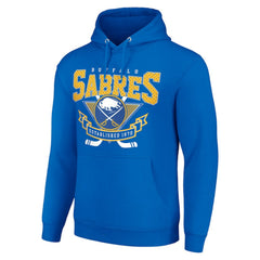 Buffalo Sabres Starter Team Logo Graphic Fleece Tri-Blend Pullover Hoodie - Royal Hoodies