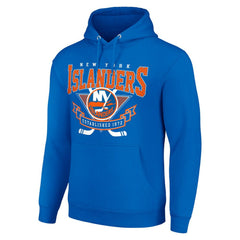 New York Islanders Starter Team Logo Graphic Fleece Tri-Blend Pullover Hoodie - Royal Hoodies